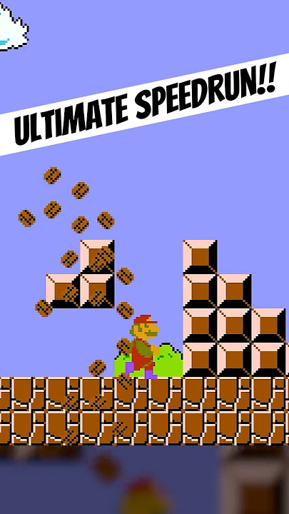 Ultimate World 1-1 SPEEDRUN trick in Super Mario Bros. (NES)!!