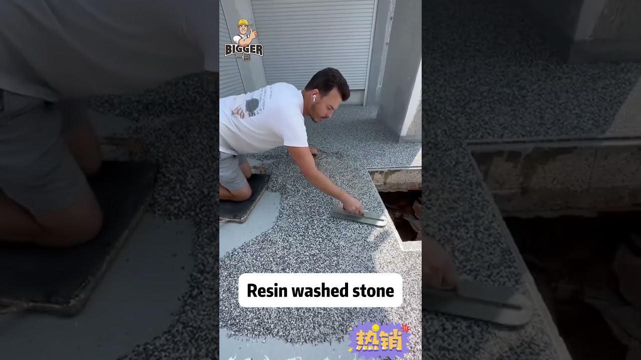 Resin washed stone