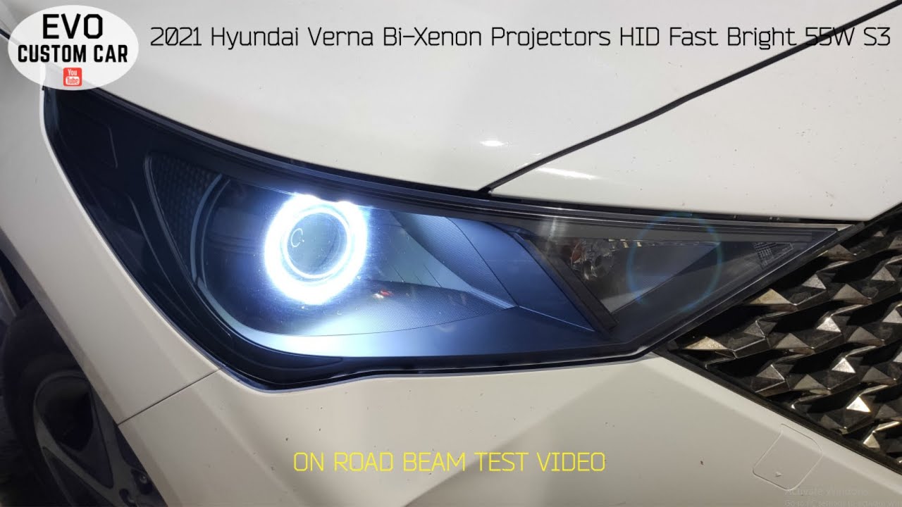 EVO Visibility 2021 Hyundai Verna Bi Xenon Projectors Beam Brightness 