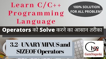 3.2 Unary Minus and size of Operator in C language
