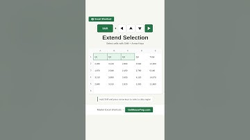 Select Cells in Excel with Shift + Arrow Keys  #excelshortcuts #exceltips #excel #exceltricks
