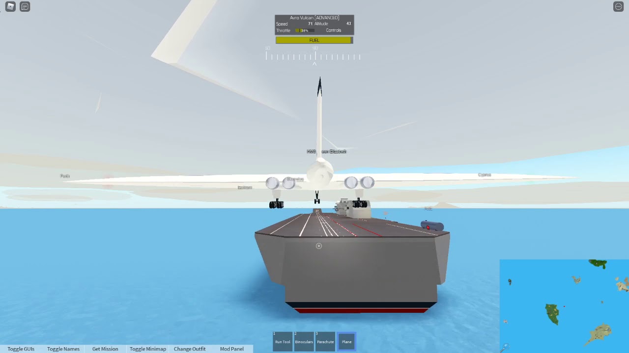 How to land a vulcan on an aircraft carrier (PTFS) Roblox YouTube