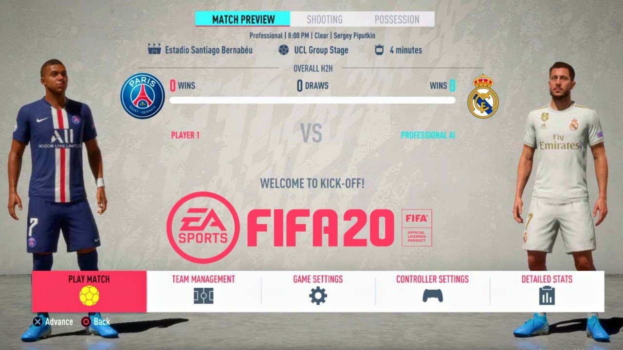 FIFA 2020 Demo Gameplay PSG vs RMA - FIFA 2020 PS4 Gameplay - YouTube
