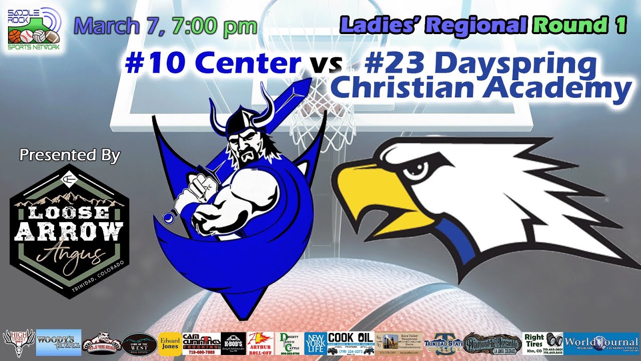 Center vs Dayspring Christian - CO 2A Ladies Regionals Round 1 - March ...