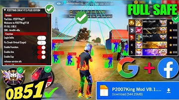 P2077KNG CHEAT V7.5 MOD MENU OB51 ANTIBAN FULL UPDATE 100% SAFE FF MOD CS | BR RANK WORKING ✅