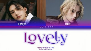 Hyunjin,Felix(Stray Kids)-Lovely(Ai cover) Original՝ Bilish Eilish (Color Coded Lyrics) Resimi