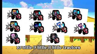 Nursery rhymes street - ten little tractors - fnf but bad Whitty rhymes - fnf mods - kids songs 