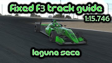 iRacing Track Guide Laguna Seca  | Fixed Dallara F3 | 1:15.746