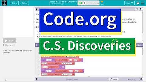 Code.org Lesson 20.2 Collision Detection | Tutorial with Answers | C.S. Discoveries Unit 3