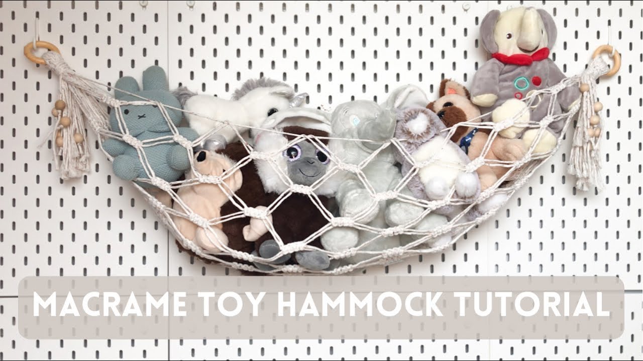 DIY Hammock For Stuffed Animals To Keep Them Off The Floor