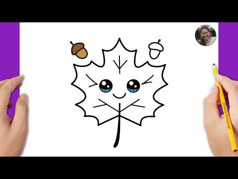 How to Draw a Cute Maple Leaf 🍁 | Easy Kawaii Drawing Tutorial