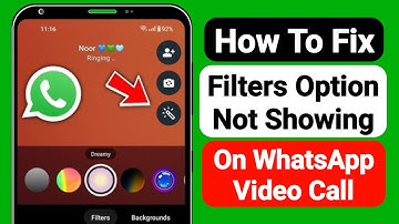 How To Fix Filters Option Not Showing On WhatsApp Video Call