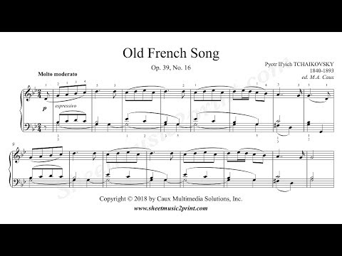 Tchaikovsky : Old French Song, Op. 39, No. 16