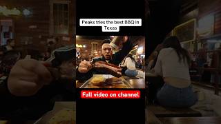 Trying BBQ in Texas
