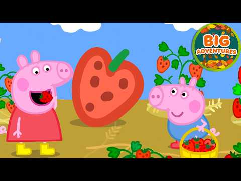 Peppa Pig Finds the BIGGEST STRAWBERRY Ever! 🍓 Fruit Picking Adventure | Full Episodes | 36 Mins
