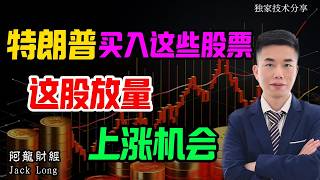 0824特朗普买入这些股，有哪些特征，会涨吗？这股放量上涨机会