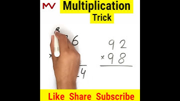 Vedic maths tricks for fast calculation | Multiplication tricks vedic maths | Simplification #shorts
