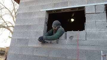 St George #3 Installing a bigger window in a cinderblock wall, WITH ALL THE WRONG TOOLS!