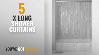 Top 10 X Long Shower Curtains [2018]: InterDesign Vinyl 4.8 Gauge Shower Liner, X-Long 72 x 96,