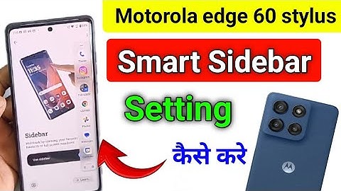 Motorola edge 60 stylus me smart sidebar kaise enable kare/How to enable smart sidebar moto edge 60
