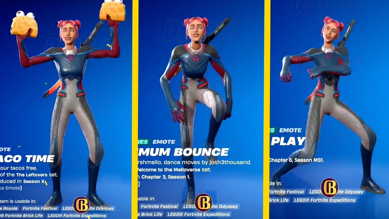 Fortnite — скин «Защитник» «Меха-Удар» исполняет все танцевальные эмоции