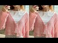 💫 QUICK Crochet Mesh Sweater Cardigan pattern😍 crochet easy tutorial