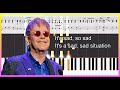 Elton John  -  Sorry Seems To Be The Hardest Word - Piano Tutorial - Sheet music