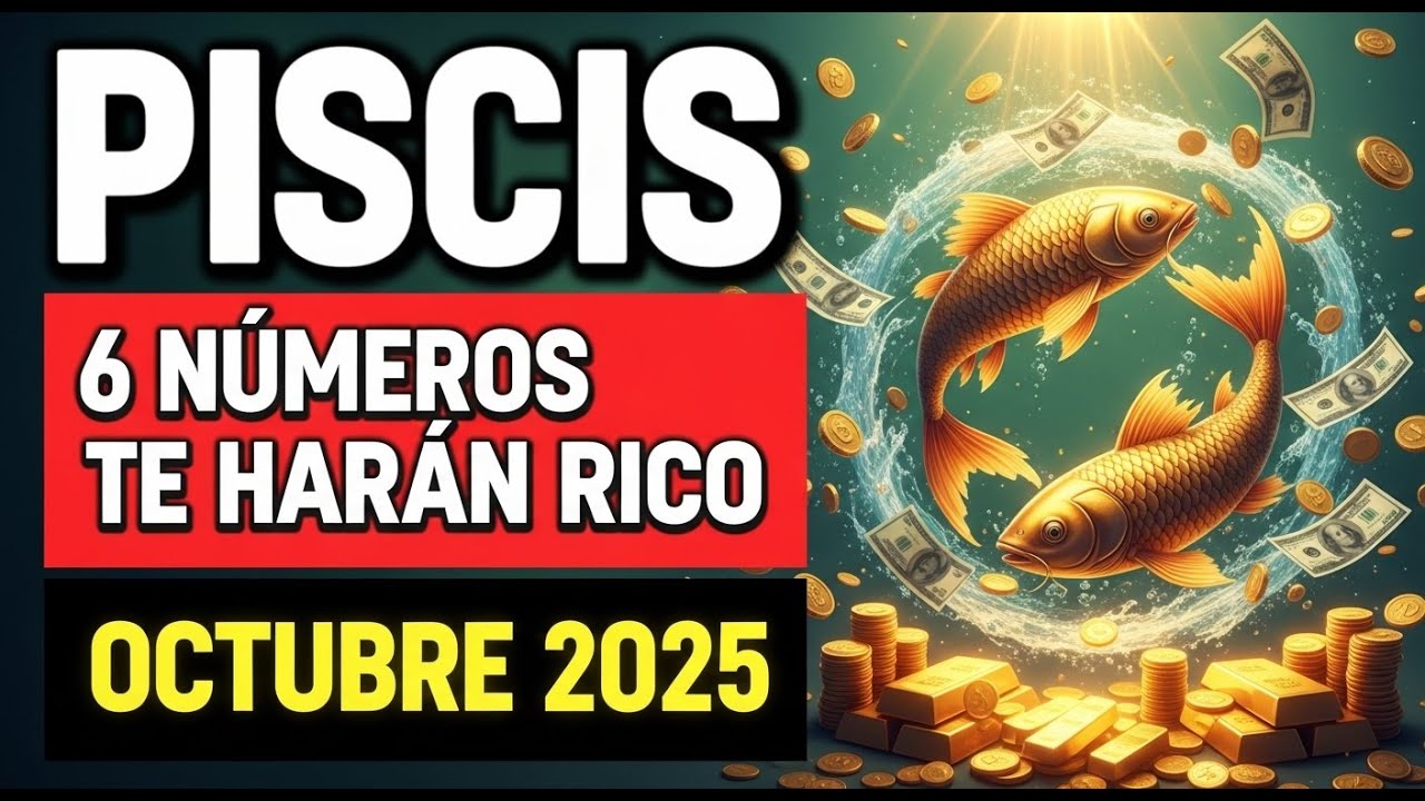PISCIS ♓ LOS NÚMEROS QUE TE HARÁN MILLONARIO AL GANAR LA LOTERÍA EN EL MES DE OCTUBRE 2025