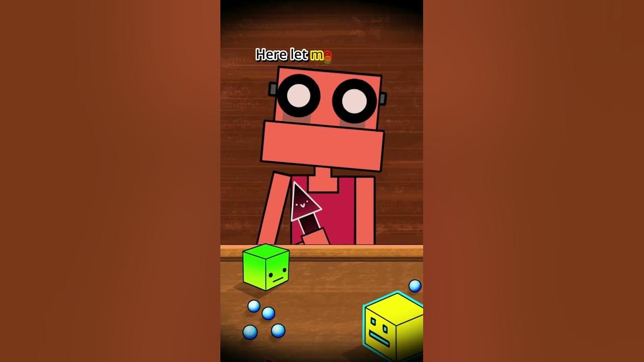 Cube tired to escape from Zolguroth | Geometry Dash animation #shorts #gd10  #geometrydash2