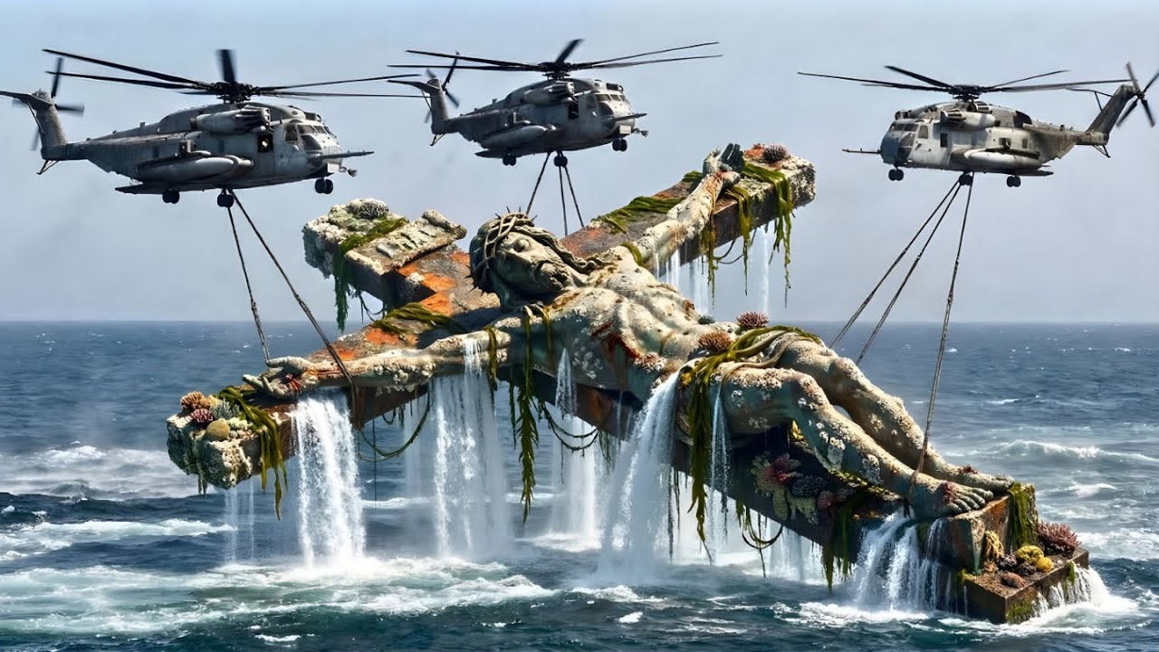 Miraculous Discovery: 700-Year-Old Sacred Crucifix Statue Found Beneath the Ocean