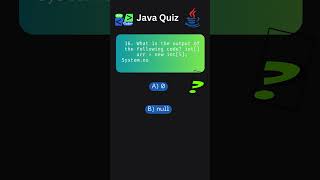 Q16|Java Quiz: Test Your Knowledge with These Java Programming Questions!
