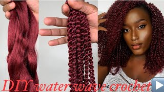 HOW TO MAKE WATERWAVE CROCHET #crochetbraids #DIY #waterwave