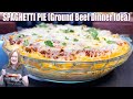Spaghetti pie a ground beef recipe perfect for an easy dinner