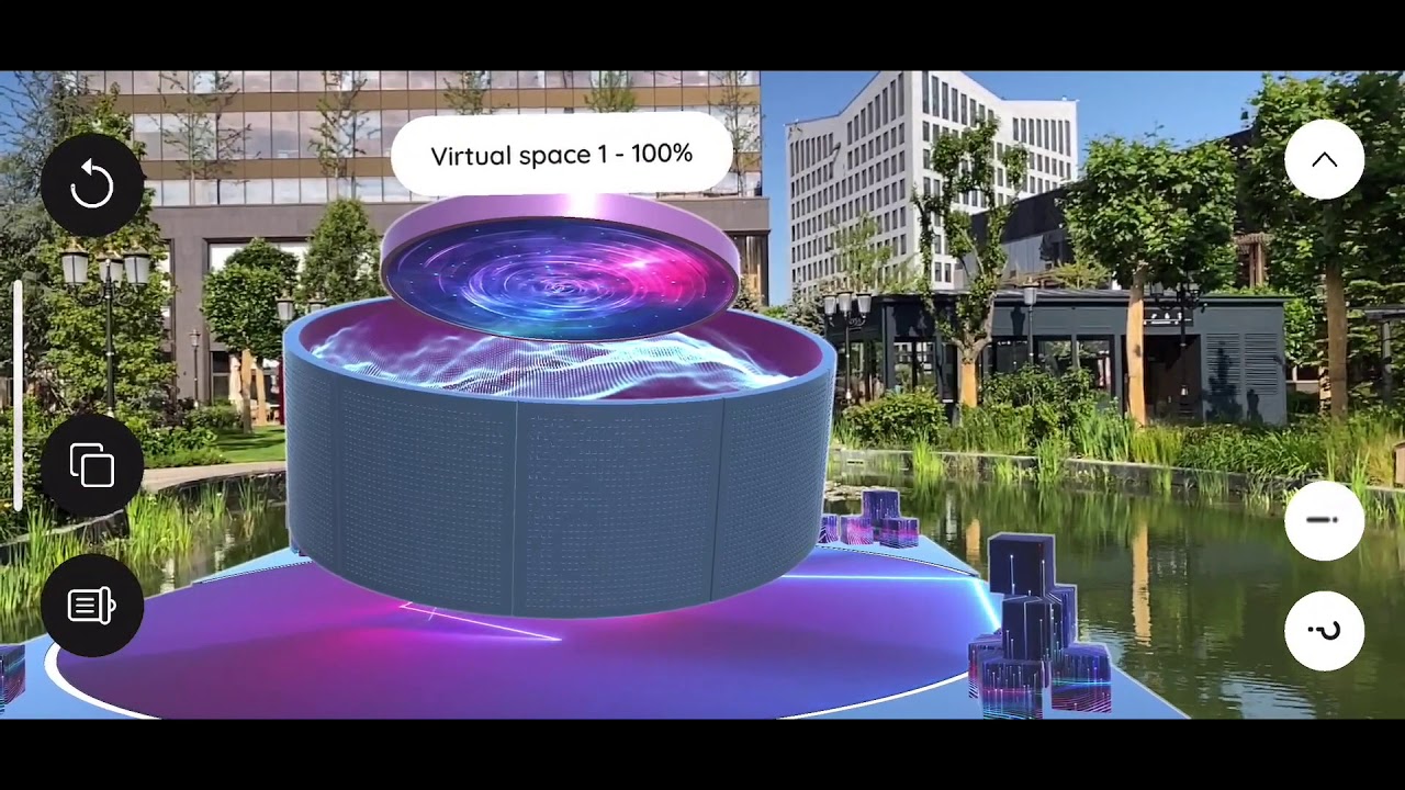 Virtual presentation space in AR (by indexAR)