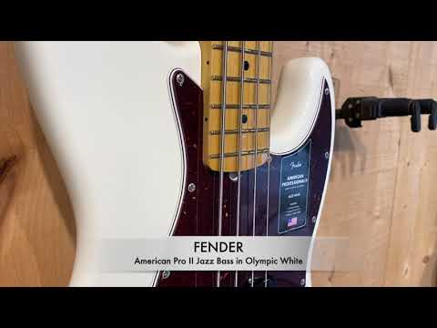 Бас-гітара FENDER AMERICAN PRO II JAZZ BASS MN OLYMPIC WHITE, видео 2