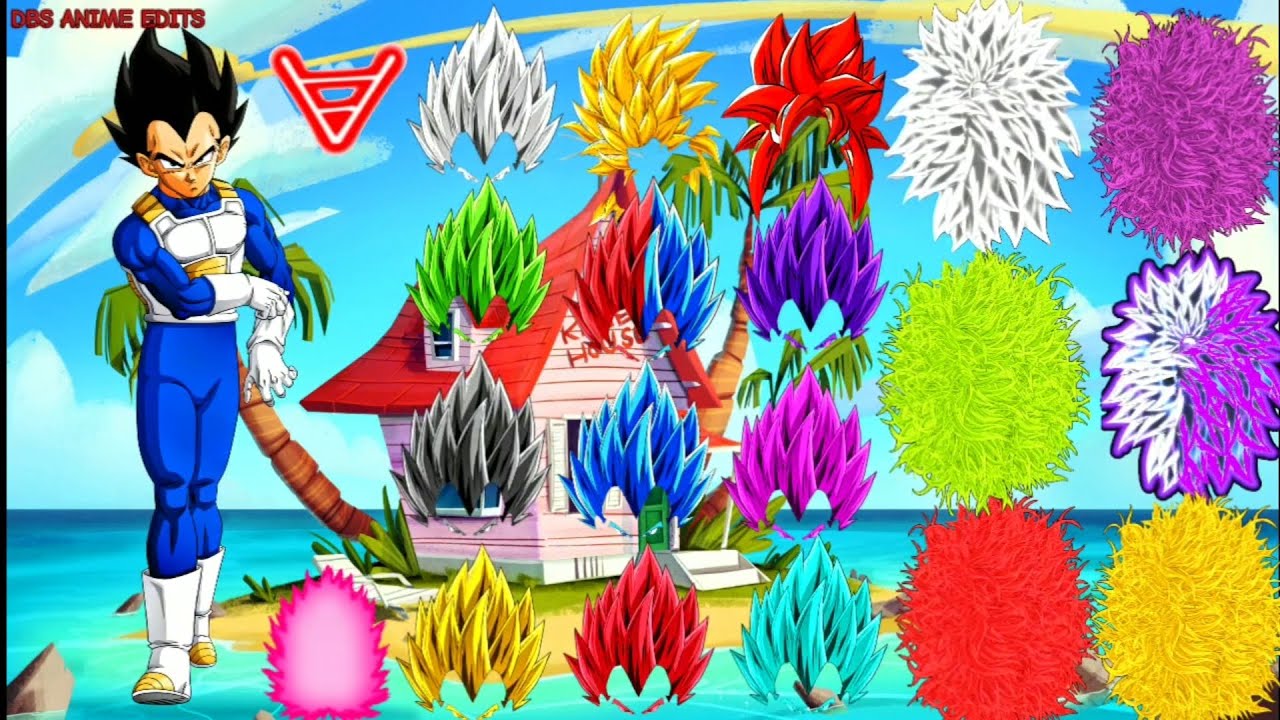 Vegeta all Forms and Transformation + Hairs 