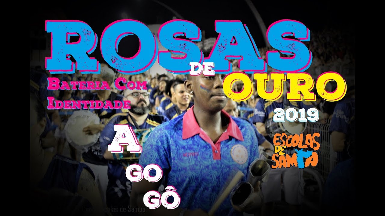Escolas de Samba Rosas de Ouro Desenho de Agogô 2019 Bateria com