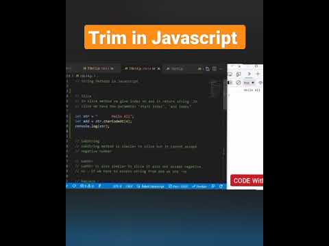 Trim Method in JavaScript #shorts #javascript