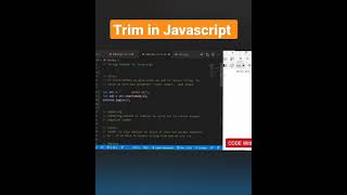 Trim Method in JavaScript #shorts #javascript