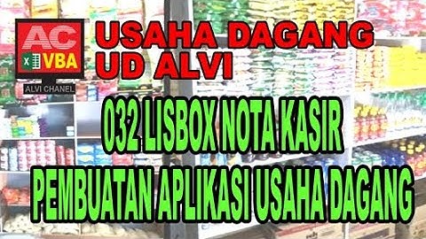 032 Listbox Nota Kasir VBA Excel Pembuatan Aplikasi Usaha Dagang