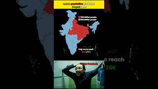 India's population divided into 2 equal parts #geography #map #mapping