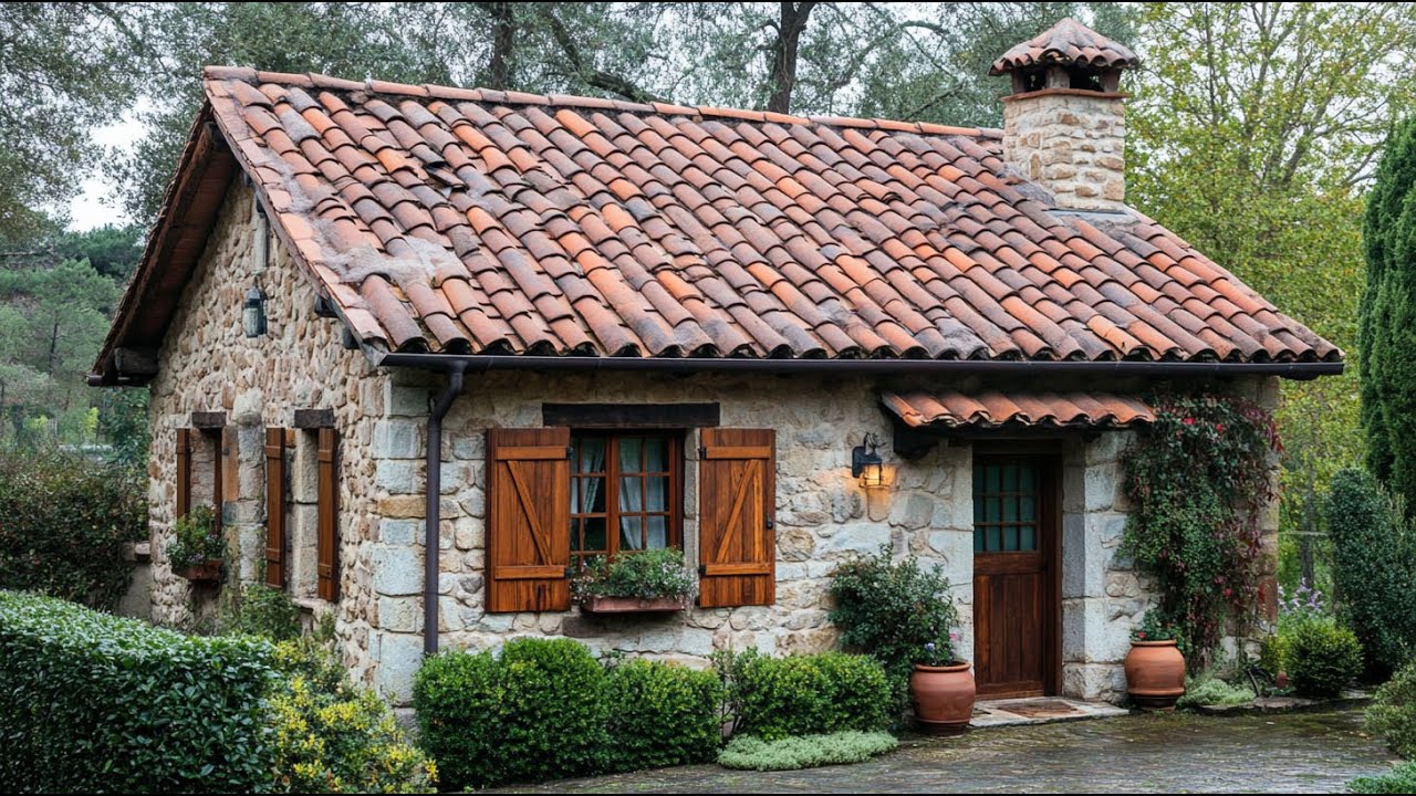 European Style Stone House Design – Small But Warm