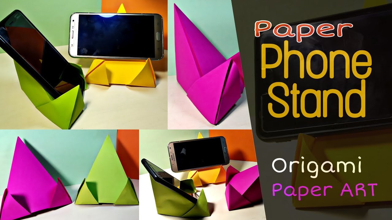 Origami / Paper phone stand / Easy steps YouTube