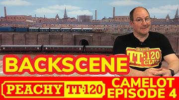 Peachy TT120 Camelot Episode 4 Backscene and fiddle yard build    #HornbyTT120