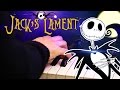 "Jack's Lament" - Tim Burton's The Nightmare Before Christmas (HD Piano Cover, Movie Soundtrack)