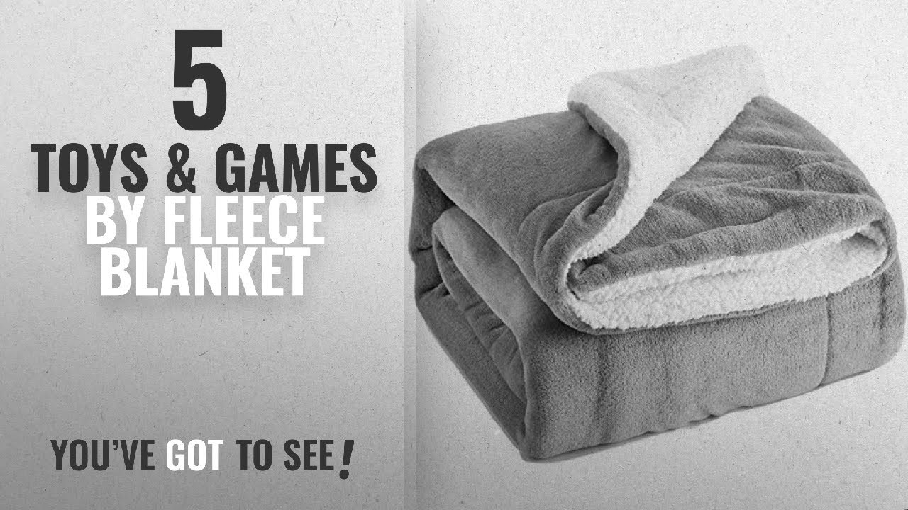 Top 10 Fleece Blanket Toys & Games [2018]: Sherpa Throw Blanket Silver Grey Twin Size Reversible