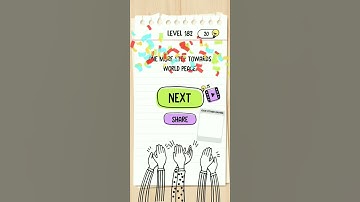 Brain Test Level 182 || End this war Walkthrough.