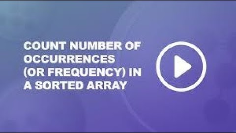 Find the frequency in sorted array