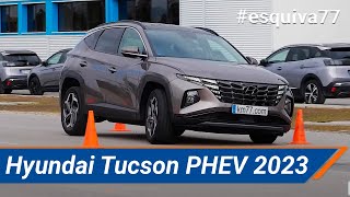Hyundai Tucson PHEV 2023  Maniobra de esquiva (moose test) y eslalon | km77.com