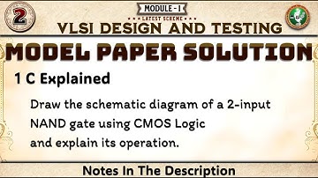 1 c Model Paper Solution Explained Module 1 6th Sem VLSI Design & Testing ECE 2022 Scheme VTU